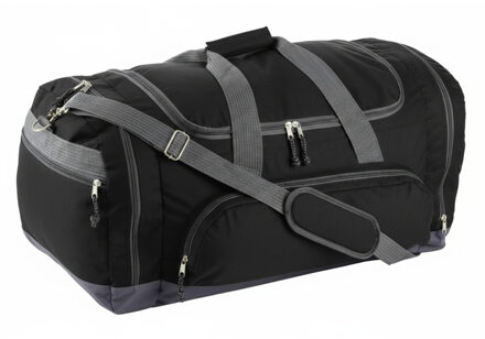 Sporttas of Reistas Dubay - 69 x 34 x 36 cm - 4 vakken - zwart - met draagriem