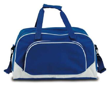 Sporttas of vrije tijd tas - blauw - 42 x 24 x 20 cm - 2 vaks - Sporttassen
