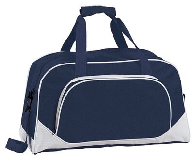 Sporttas of vrije tijd tas - donkerblauw - 42 x 24 x 20 cm - 2 vakken - draagband Navy