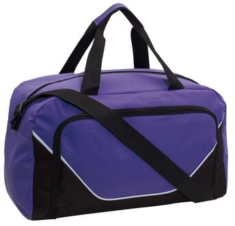 Sporttas/reistas - 29 liter - paars/zwart - Weekendtas - 48x22x28 cm - Sporttassen