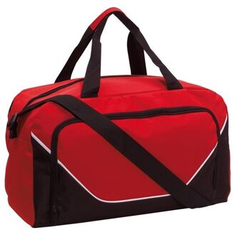 Sporttas/reistas - 29 liter - rood/zwart - Weekendtas - 48x22x28 cm - Sporttassen