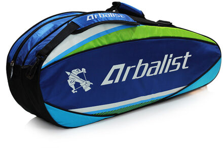 Sporttas Tennis Rackets Rugzak Badminton Schouder Rackets Tas voor Outdoor Sport 6 Stuks met Rackets Uitgesloten blauw