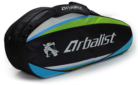 Sporttas Tennis Rackets Rugzak Badminton Schouder Rackets Tas voor Outdoor Sport 6 Stuks met Rackets Uitgesloten zwart