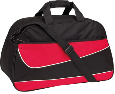 Sporttas/weekendtas - rood/zwart - 55 x 32 x 28 cm - 50 liter - Sporttassen