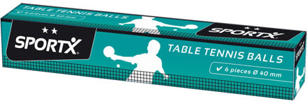 SportX 6 Tafeltennisballen Ds.