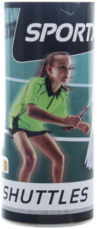 SportX Badminton Shuttle in Koker (3 stuks)