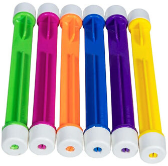 SportX Duikstaafjes - 6x stuks - gekleurd - kunststof - duikspeelgoed sticks