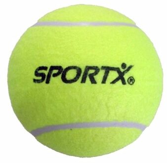 SportX Grote gele tennisbal 13 cm - Tennisballen Geel