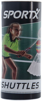 SportX Mini Badminton Shuttle in Koker (3 stuks)