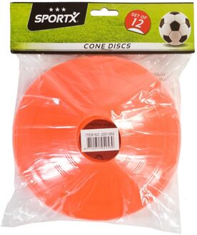 SportX Sporthoedjes Kunststof 19 Cm Oranje 12 Stuks
