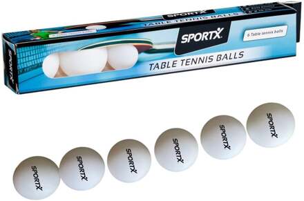 SportX Tafeltennisballen in Doos (6 stuks)
