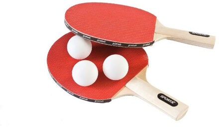 SportX Tafeltennisbatjes - incl. ping pong balletjes - complete set Multi