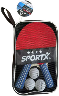 SportX Tafeltennisset met 3 Tafeltennisballen in Tafeltennistas (4 ster)