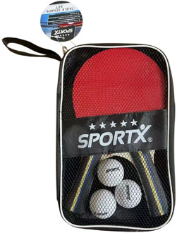 SportX Tafeltennisset met 3 Tafeltennisballen in Tafeltennistas (5 ster)