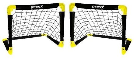 SportX Voetbaldoel - 2x goals - 55 x 44 x 44 cm - opvouwbaar - buiten spelen