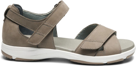 Sporty Velcro Flat Sandals New Feet , Beige , Dames - 42 Eu,41 EU