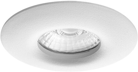 Spot Armatuur GU10 - Pragmi Luno Pro - GU10 Inbouwspot - Waterdicht IP65 - Rond - Wit - Aluminium - Ø82mm