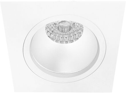 Spot Armatuur GU10 - Pragmi Shift Pro - GU10 Inbouwspot - Vierkant - 1-lichts - Wit - Aluminium - 128mm