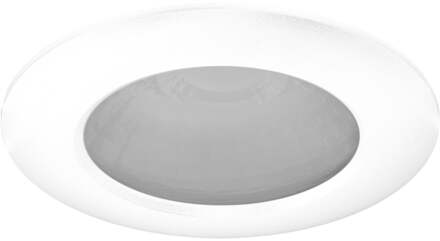 Spot Armatuur GU10 - Pragmi Surge - GU10 Inbouwspot - Rond - Mat Wit - Aluminium - IP65 - Ø90mm