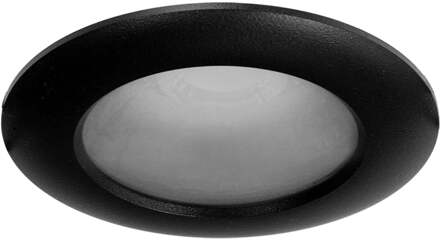 Spot Armatuur GU10 - Pragmi Surge - GU10 Inbouwspot - Rond - Mat Zwart - Aluminium - IP65 - Ø90mm