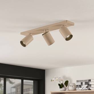 spot Brinja, bruin, hoekig, Ø 6 cm, 3-lamps, GU10 Pantone® IJskoffie