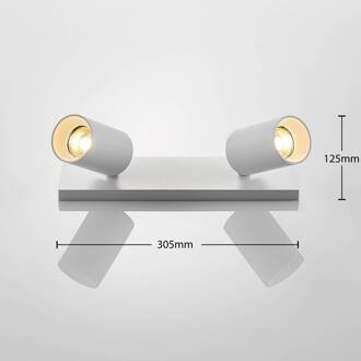 spot Brinja, set van 2, wit, hoekig, 2-lamps, GU10