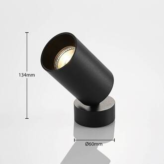 spot Brinja, set van 2, zwart, rond, Ø 6cm, GU10