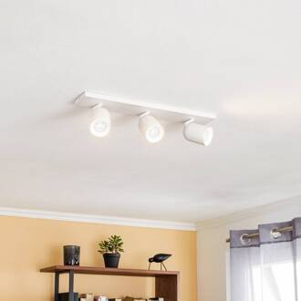 spot Brinja, wit, hoekig, Ø 7 cm, 3-lamps, GU10