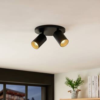 spot Brinja, zwart, rond, Ø 6 cm, 2-lamps, GU10