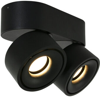 Spot Fez Black Led 2x8Watt Zwart