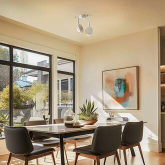 spot Jyla, wit, lens, 4.200 K, 2-lamps, GX53