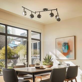 spot Jyla, zwart, 2700 K, 6-lamps, GX53