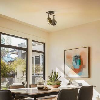 spot Jyla, zwart, 4.000 K, 2-lamps, GX53