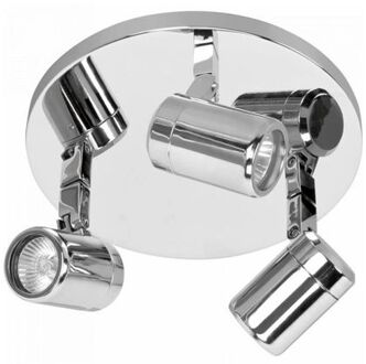 Spot Rain 3 lichts rond IP44 chroom Zilver