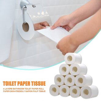 Spot Sales 4 Layer Toiletpapier Thuis Bad Toilet Roll Paper Zachte Toiletpapier Dagelijks Huidvriendelijke Papieren Handdoeken Toiletpapier