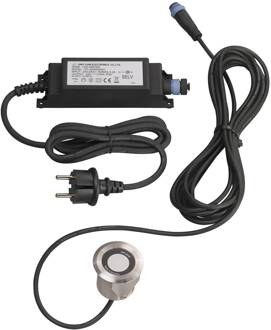 spot Set mini inbouwspots 1W 927 starterset roestvrij staal, opaal