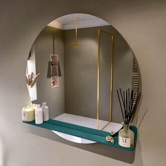 SPOT spiegel rond 100cm met Spiegelplanchet kleur Smag.