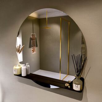 SPOT spiegel rond 100cm met Spiegelplanchet kleur Urban.