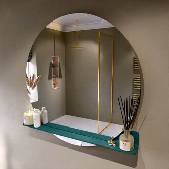SPOT spiegel rond 110cm met Spiegelplanchet kleur Smag.