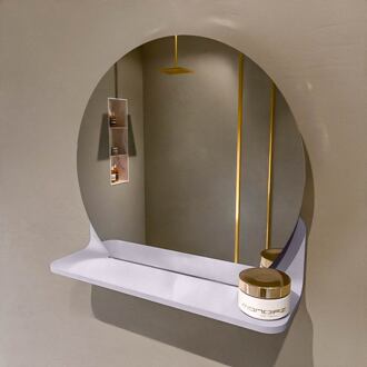 SPOT spiegel rond 40cm met Spiegelplanchet kleur Cale.