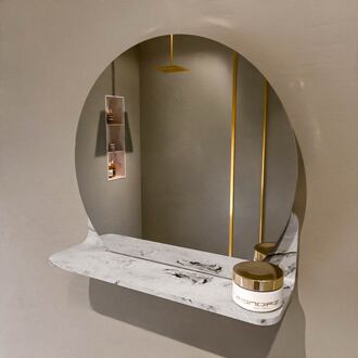 SPOT spiegel rond 40cm met Spiegelplanchet kleur Glace.