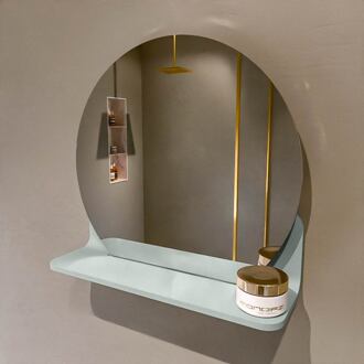 SPOT spiegel rond 40cm met Spiegelplanchet kleur Greey.