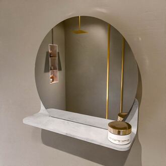 SPOT spiegel rond 40cm met Spiegelplanchet kleur Opalo.