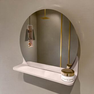 SPOT spiegel rond 40cm met Spiegelplanchet kleur Rosee.