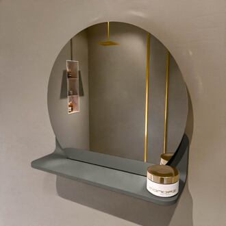 SPOT spiegel rond 40cm met Spiegelplanchet kleur Smoke.