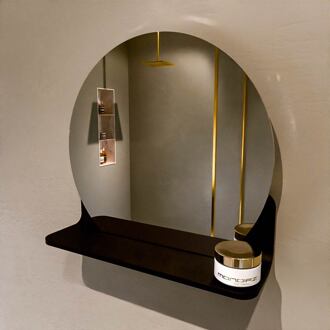 SPOT spiegel rond 40cm met Spiegelplanchet kleur Urban.