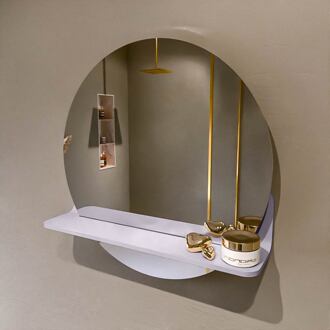 SPOT spiegel rond 50cm met Spiegelplanchet kleur Cale.