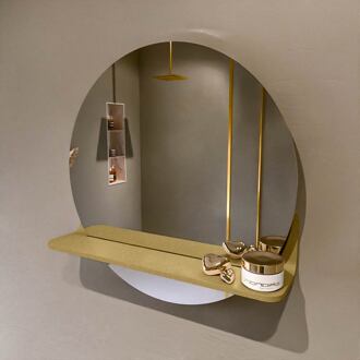 SPOT spiegel rond 50cm met Spiegelplanchet kleur Oro.