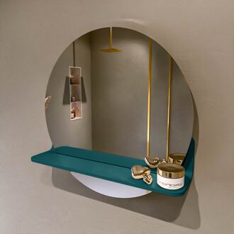 SPOT spiegel rond 50cm met Spiegelplanchet kleur Smag.