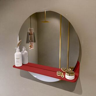 SPOT spiegel rond 60cm met Spiegelplanchet kleur Fire.